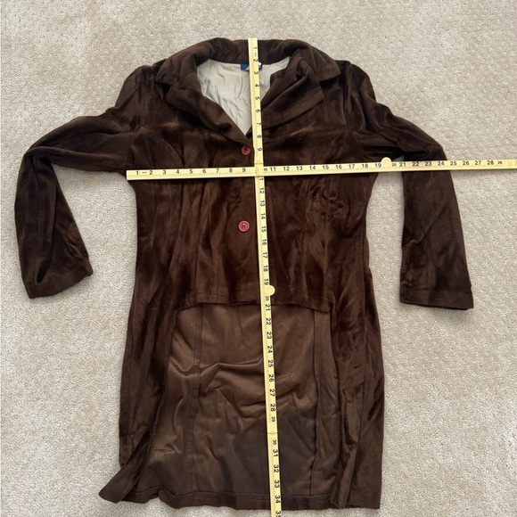 PANDORA Vintage 90s Women’s Brown 2 Button Jacket-Size Large - Picture 6 of 8